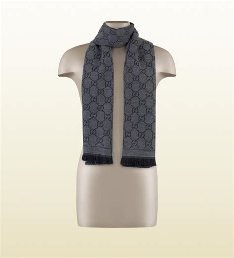 gucci gg jacquard knit scarf|gg jacquard pattern knitted scarf.